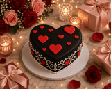 Romantic Heart Truffle Fondant Cake