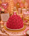 Enchanting Red Rose Barbie Dream Cake
