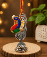 Peacock Jhumki Designer Lumba Rakhi