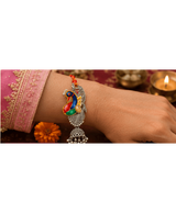 Peacock Jhumki Designer Lumba Rakhi