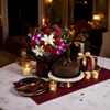 Luxury Mixed Flowers & Chocolate Truffle Cake Combo