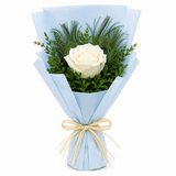 Elegant Single White Rose Bouquet