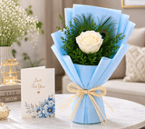 Elegant Single White Rose Bouquet