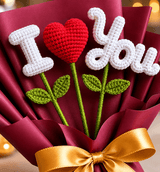 I Love You Crochet Bouquet