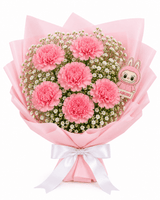 Cute Labubu Carnations Bouquet