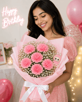 Cute Labubu Carnations Bouquet