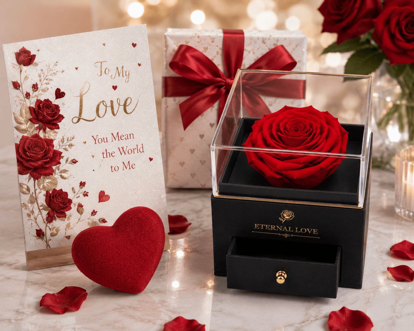 Red Forever Rose Gift Box