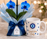 Good Vibes Mug & Orchids Combo