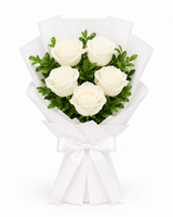 Heavenly White Roses Bunch