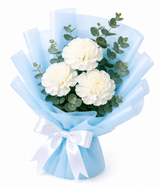 White Whisper Carnation Bunch