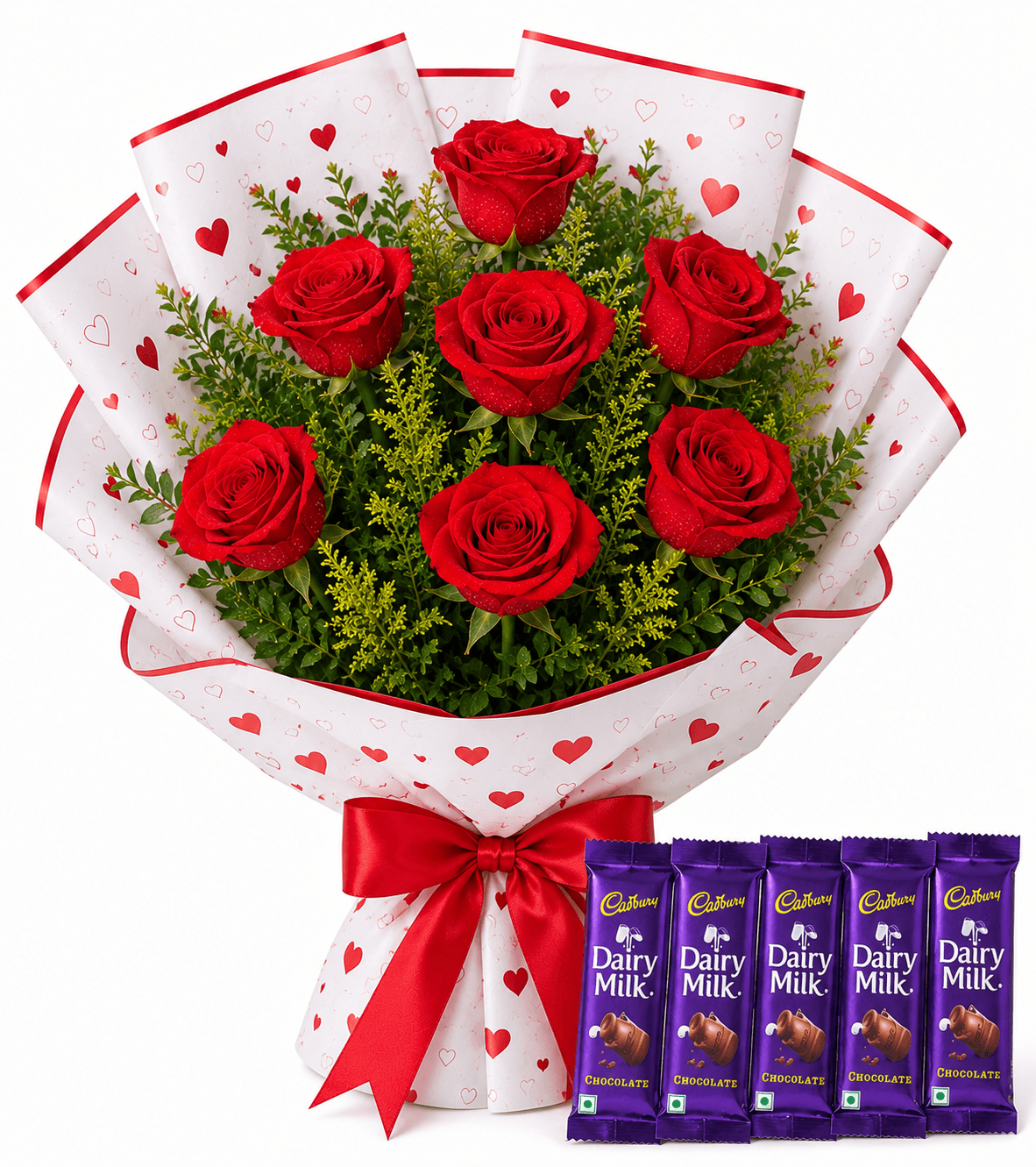 Red Roses & Dairy Milk Love Combo