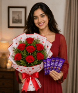 Red Roses & Dairy Milk Love Combo
