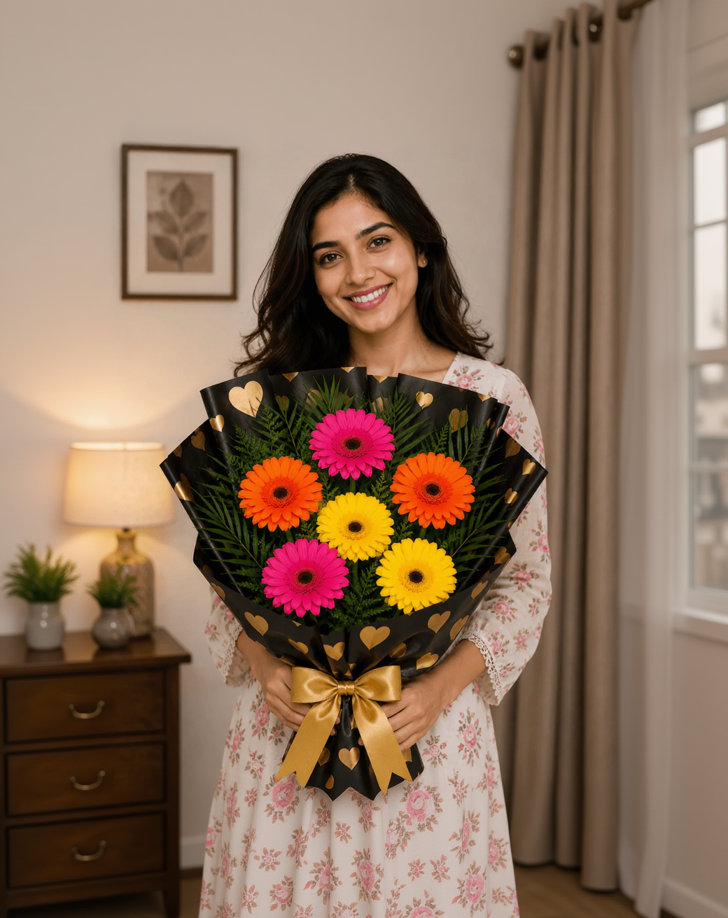 Gerberas Hearts Sleeve Flower Bouquet