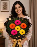 Gerberas Hearts Sleeve Flower Bouquet