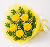Enticing 5 Yellow Roses