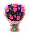 Pink Roses Chocolate Bouquet
