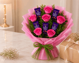 Pink Roses Chocolate Bouquet