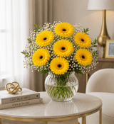 Yellow Mystique Gerbera Vase