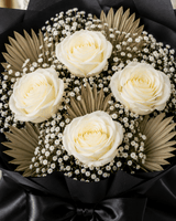 Serene Elegance White Rose Bouquet