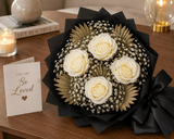 Serene Elegance White Rose Bouquet