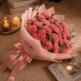 Pink Velvet Carnation Bouquet