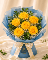 Sunny Charm Rose Bouquet