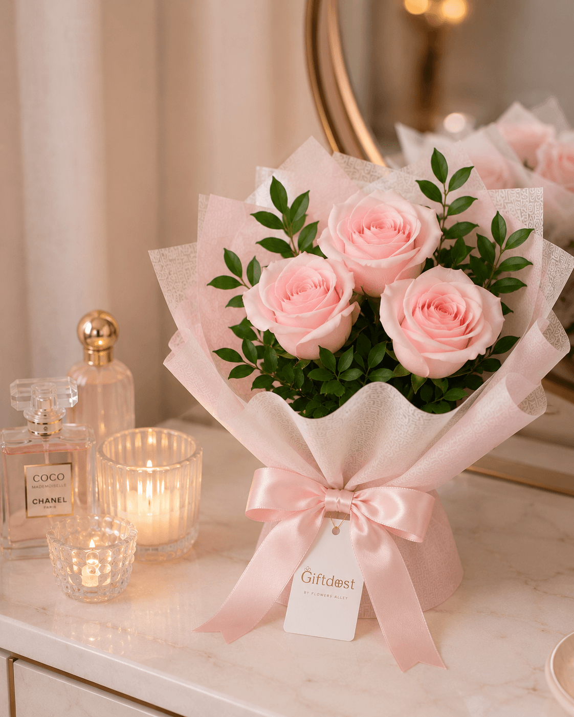 Elegant Pink Rose Bunch