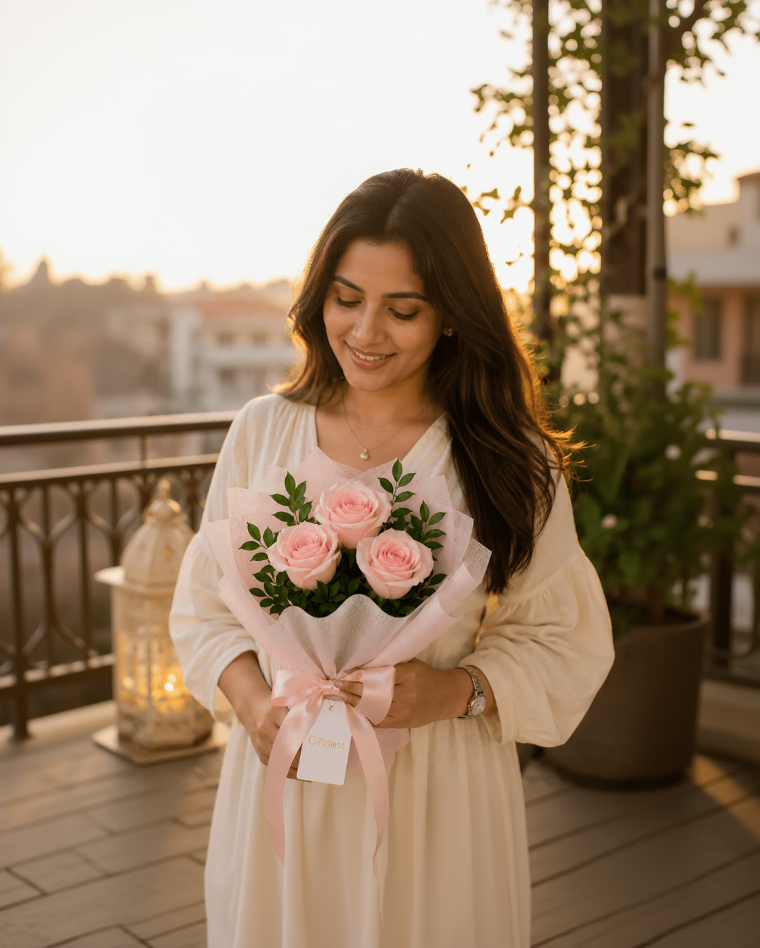 Elegant Pink Rose Bunch
