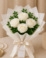 Graceful White Rose Bouquet