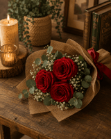 Rustic Red Rose Bouquet