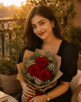 Rustic Red Rose Bouquet