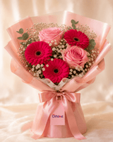 Vibrant Gerbera and Rose Bouquet
