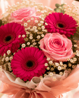 Vibrant Gerbera and Rose Bouquet