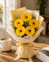 Vibrant Sunshine Gerbera Bouquet
