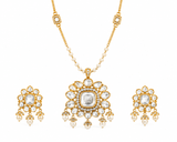 Tanvi Pearl Polki Luxe Pendant Set