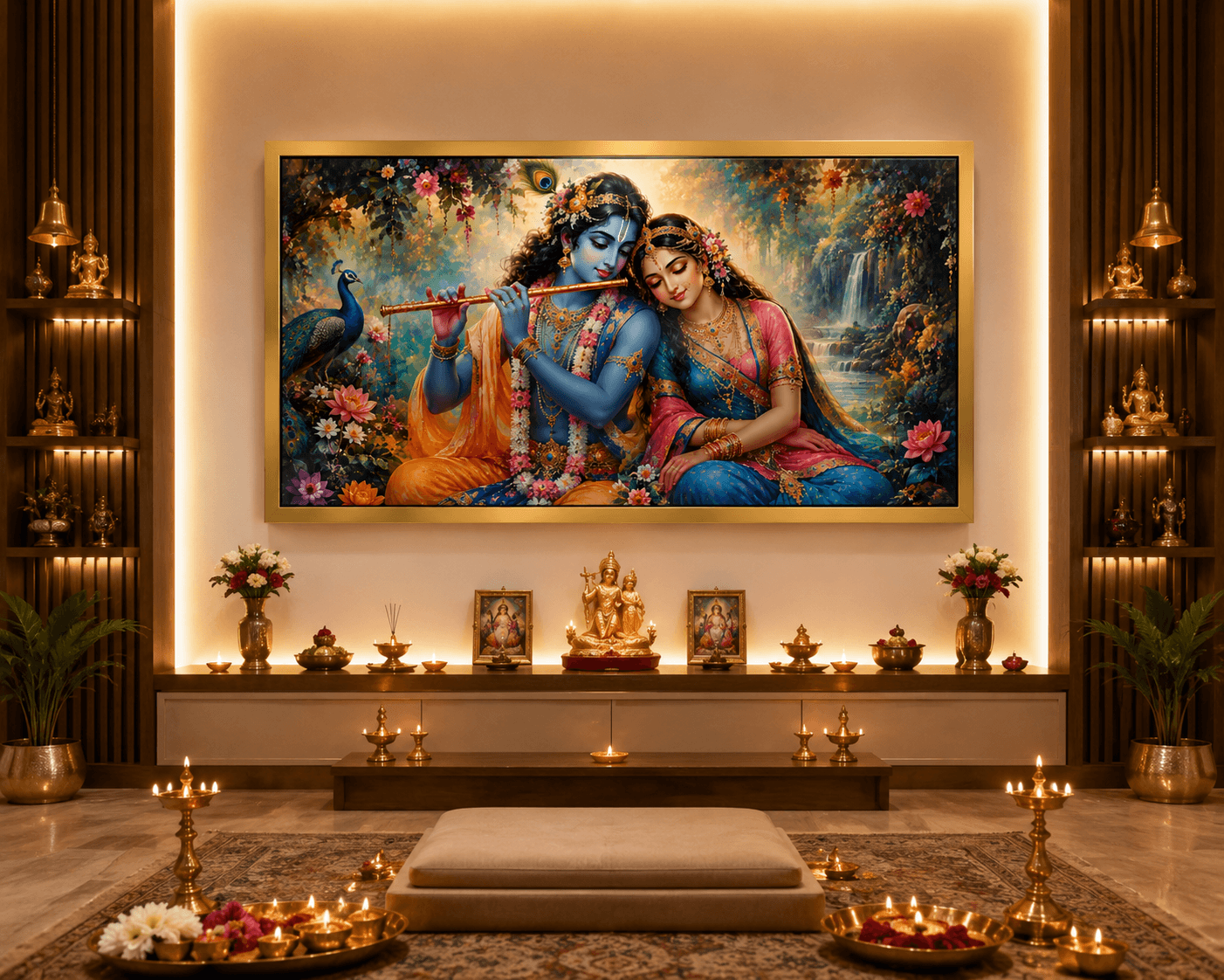 Divine Radha Krishna Premium Acrylic Wall Art