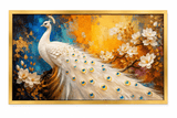 White Peacock Premium Acrylic Wall Art