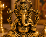 Golden Paan Ganesha Diya Idol