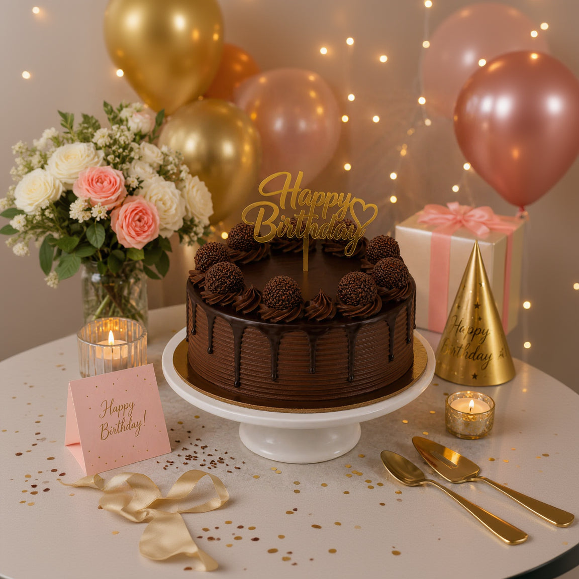 Choco Truffle Eggless Birthday Cake – 500g