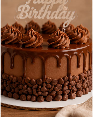 Chocolate Drip Birthday Cake