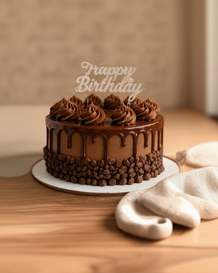 Chocolate Drip Birthday Cake