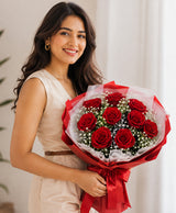 Classic 10 Red Rose Bouquet