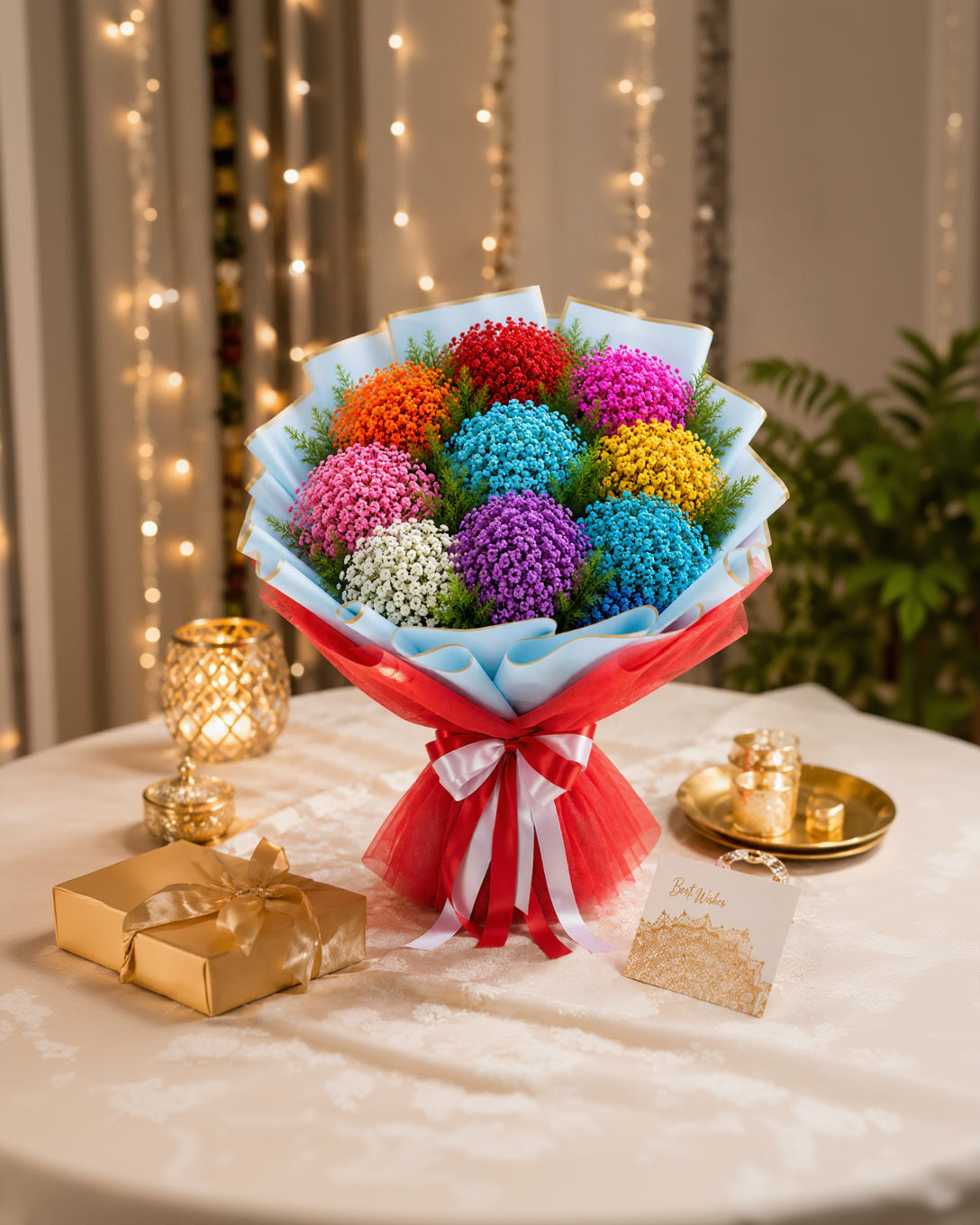 Colorful Gypso Burst Bouquet