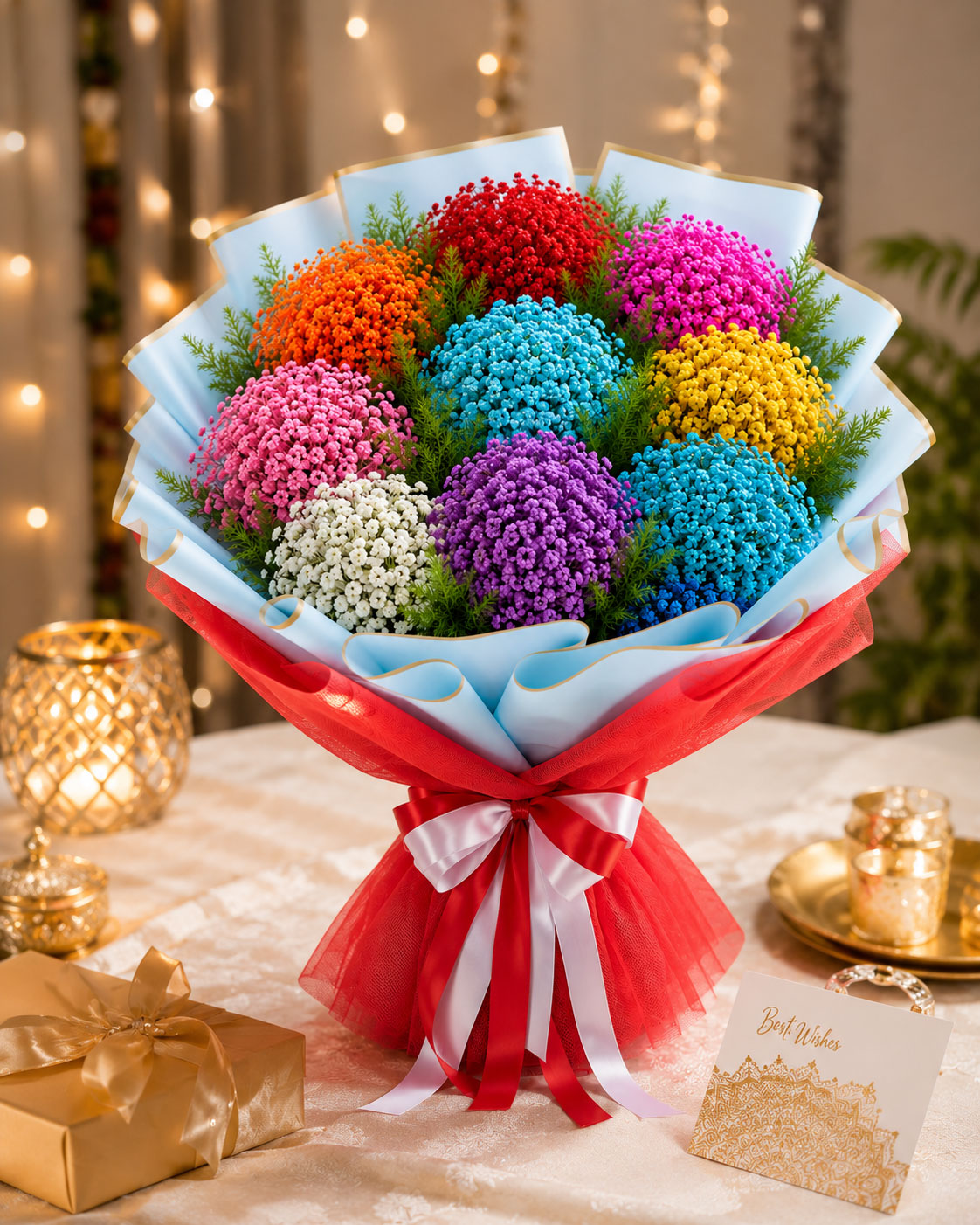 Colorful Gypso Burst Bouquet