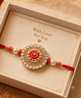 Coral Floral Designer Rakhi
