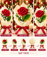 Crimson Love Handmade Flower Bouquet