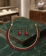Crimson Teardrop Elegance Set