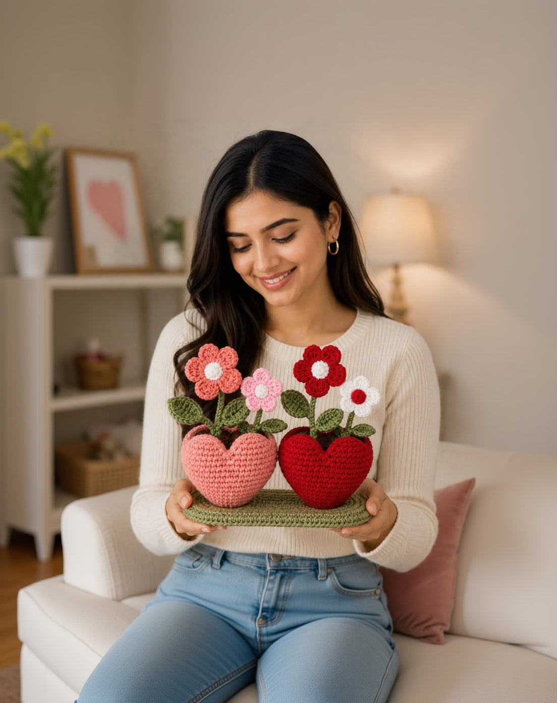 Crochet Delight Blooming Love Flowerpots