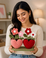 Crochet Delight Blooming Love Flowerpots