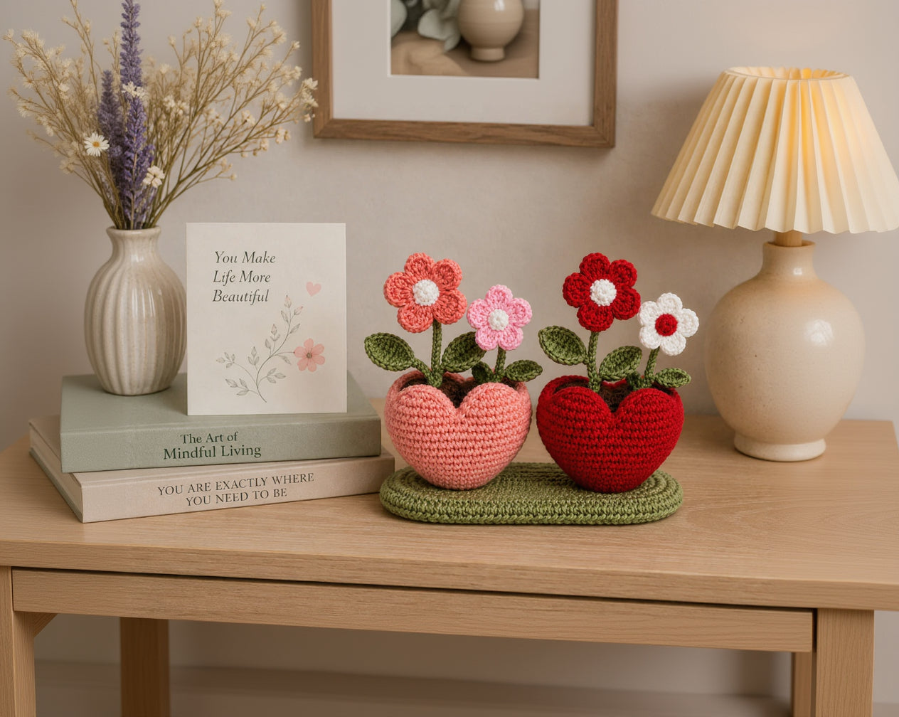 Crochet Delight Blooming Love Flowerpots